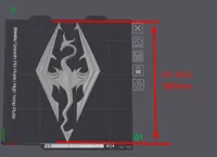Logo en relief Skyrim / Emblème Elder Scrolls — photo 6