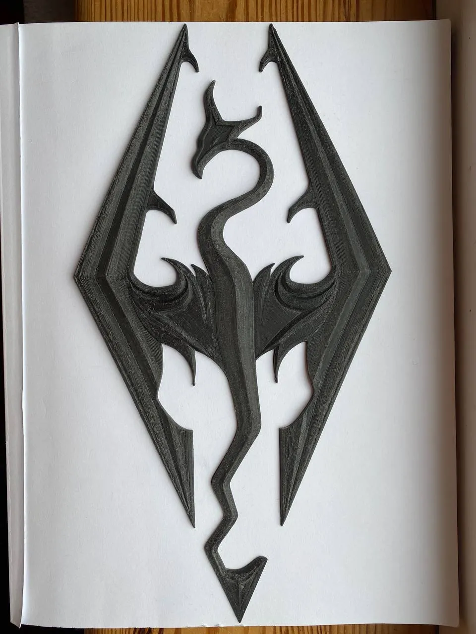 Skyrim Logo relief model / Elder Scrolls emblem by Dimmu_Ogir - MakerWorld