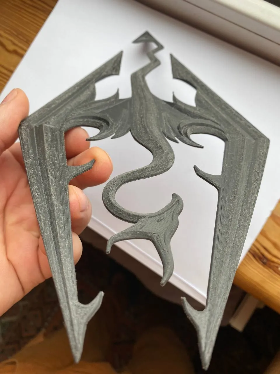 Skyrim Logo relief model / Elder Scrolls emblem by Dimmu_Ogir - MakerWorld