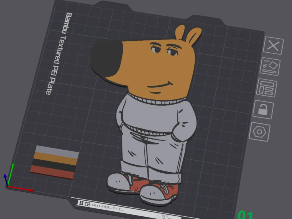 Chill Guy - 2D Model and Keychain Profiles by Gabriele - MakerWorld