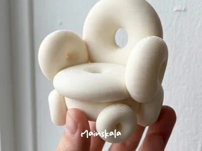 doughnut chair Dollhouse furniture Scalable 1:12 