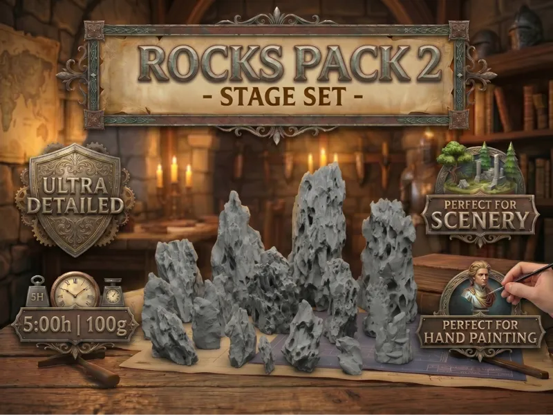 Rocks Pack 2 - (22 Natural Formations Set- Hi-Def)
