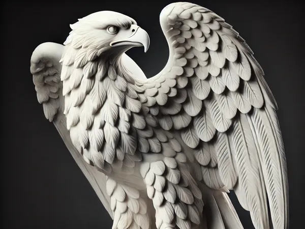 Statue d'aigle élégante