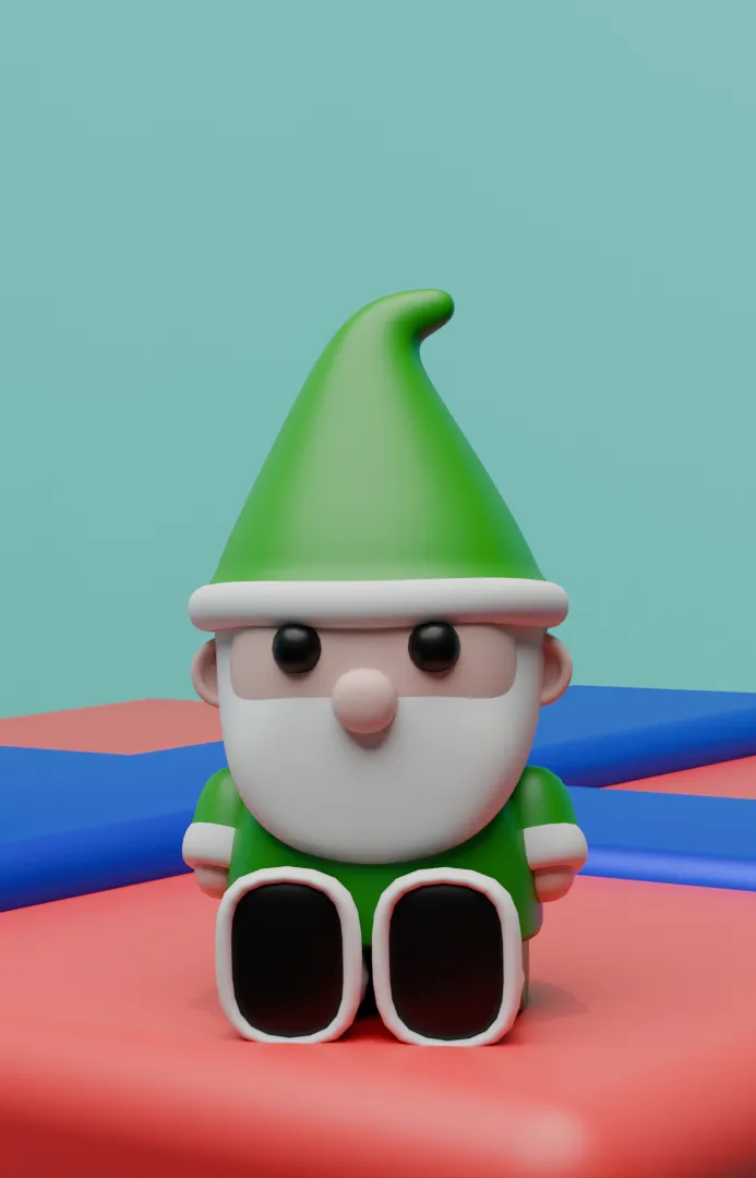 gnome version of Santa's helper sitting