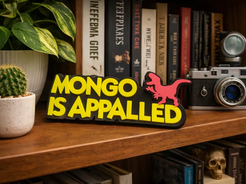 Mongo is Appalled bookshelf decor -Dungeon Crawler