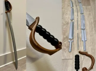 Pirate Sword (100% 3D-Printed with optional Glue)