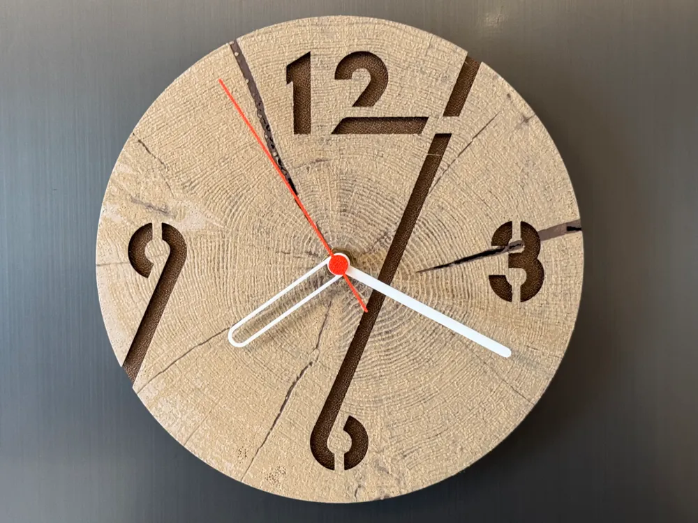 wall / desk clock Brainwood by cP3D MakerWorld: Download Free 3D Models