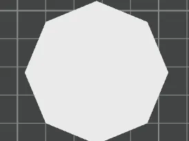 Flat Octagon — 2D Basic Shape (Printable STL)