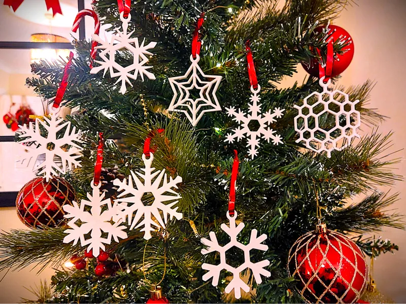 Snowflake Christmas Tree Ornaments