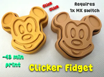 Mickey Waffle Clicker Fidget for Pixie Dusting
