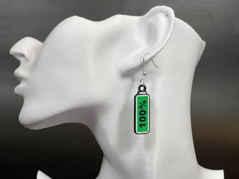 100% Battery Earrings