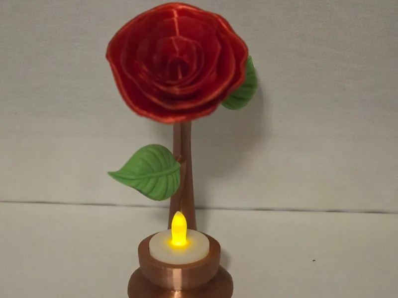 Rose with LED candle