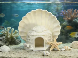大贝壳 小鱼躲避屋 鱼缸造景