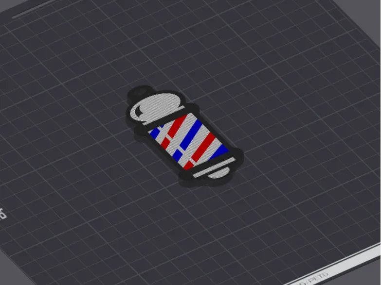 Barber Pole Keychain (NFC)