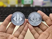 Bicolor silver coin printing configuration