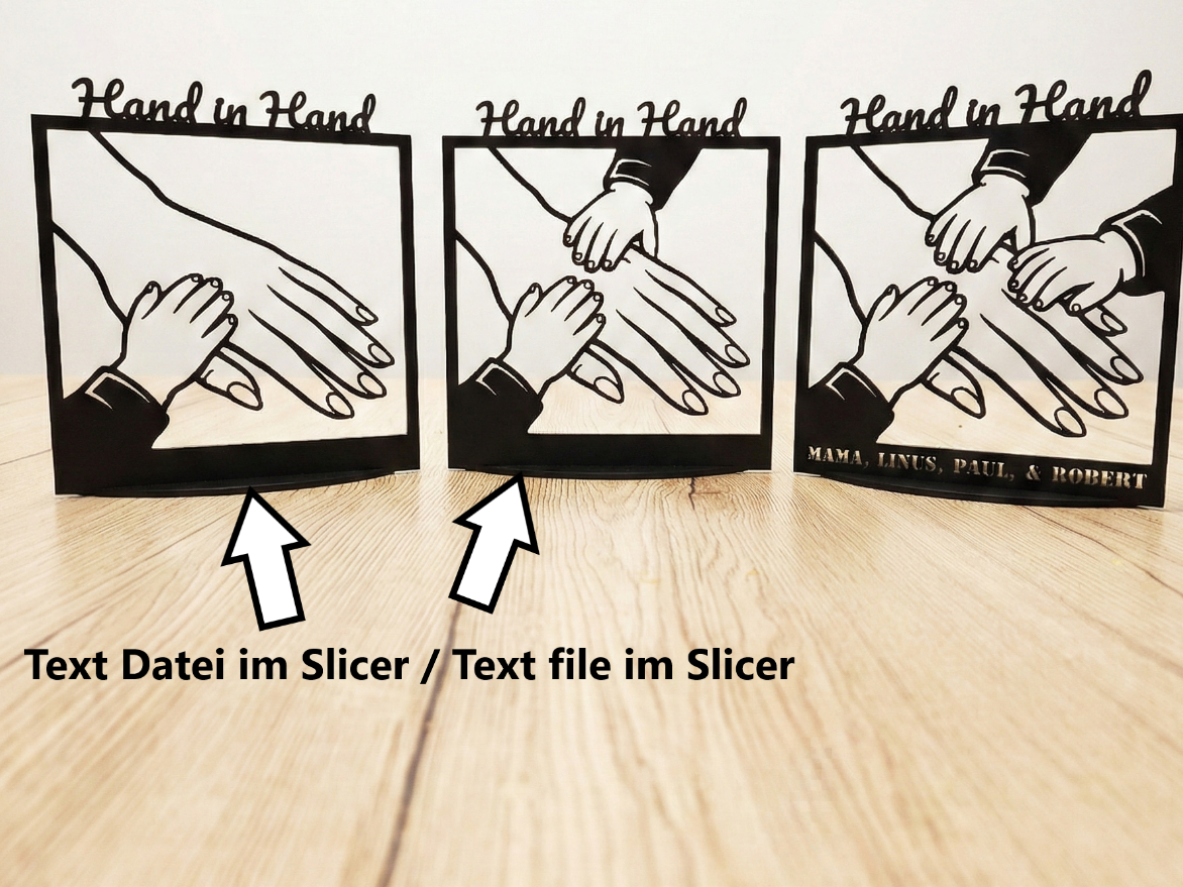 Hand in Hand - Personalisiertes Familiengeschenk