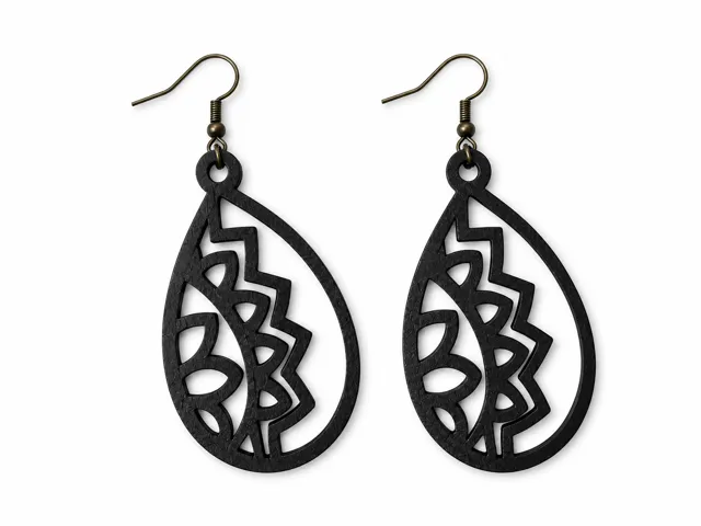 Mandala Teardrop Earrings Lightweight Boho