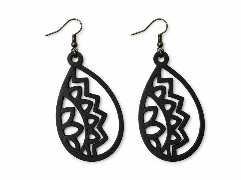 Mandala Teardrop Earrings Lightweight Boho