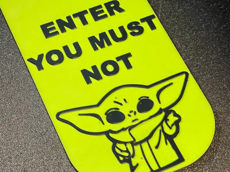 Enter You Must Not -Tag Door Star Wars Art