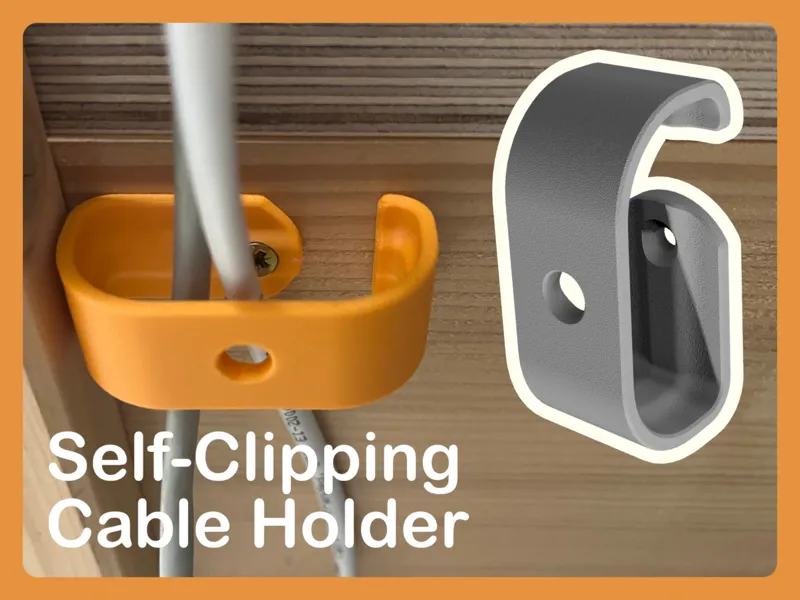 Self-Clipping Cable Holder
