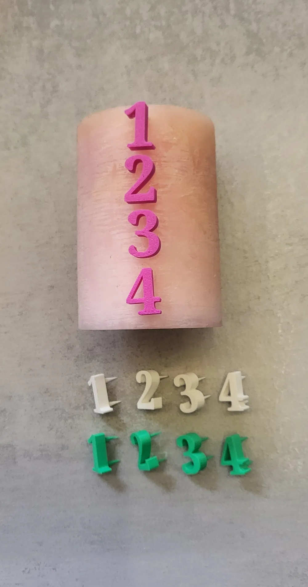 Rustic Candle Numbers Advent Wreath Candle Numbers - Free 3D Print Model - MakerWorld