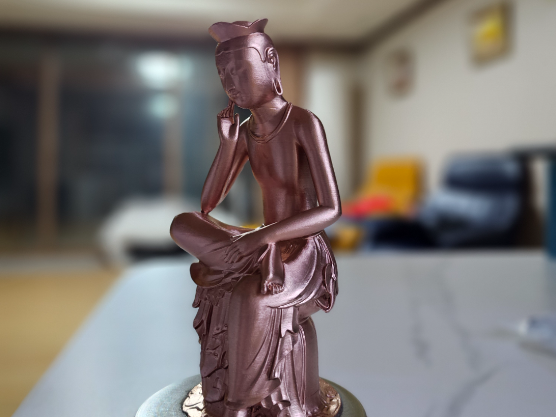Korea Gilt-bronze Pensive Maitreya Bodhisattva