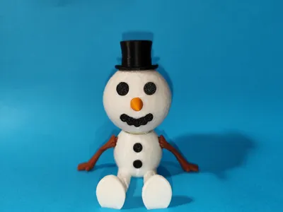 Articulated Snowman with flexi legs - Free 3D Print Model - MakerWorld