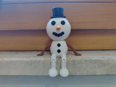 Articulated Snowman with flexi legs - Free 3D Print Model - MakerWorld