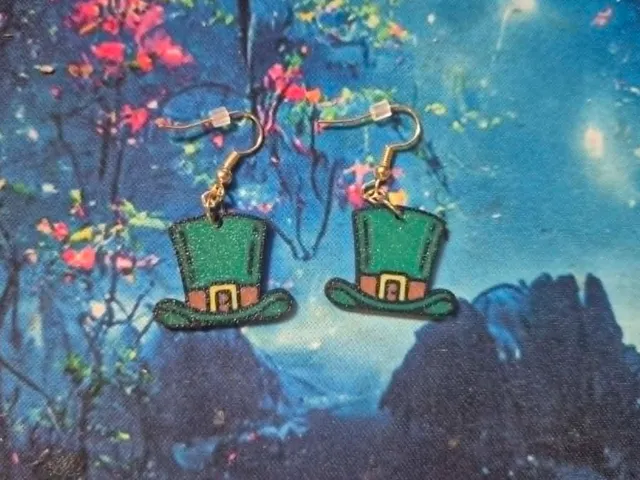 Leprechaun Top Hat Earrings