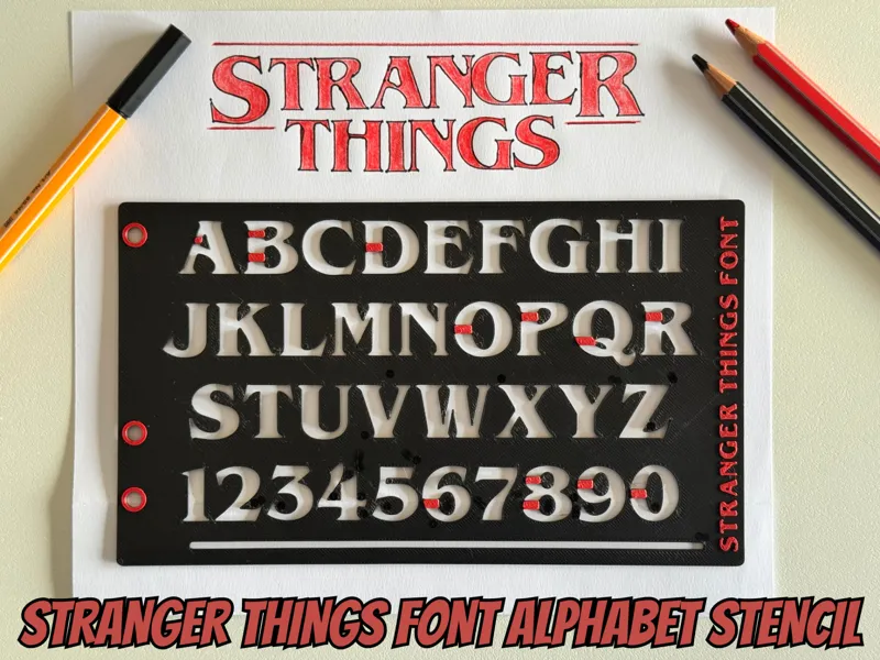 Stranger Things Font Stencil Alphabet