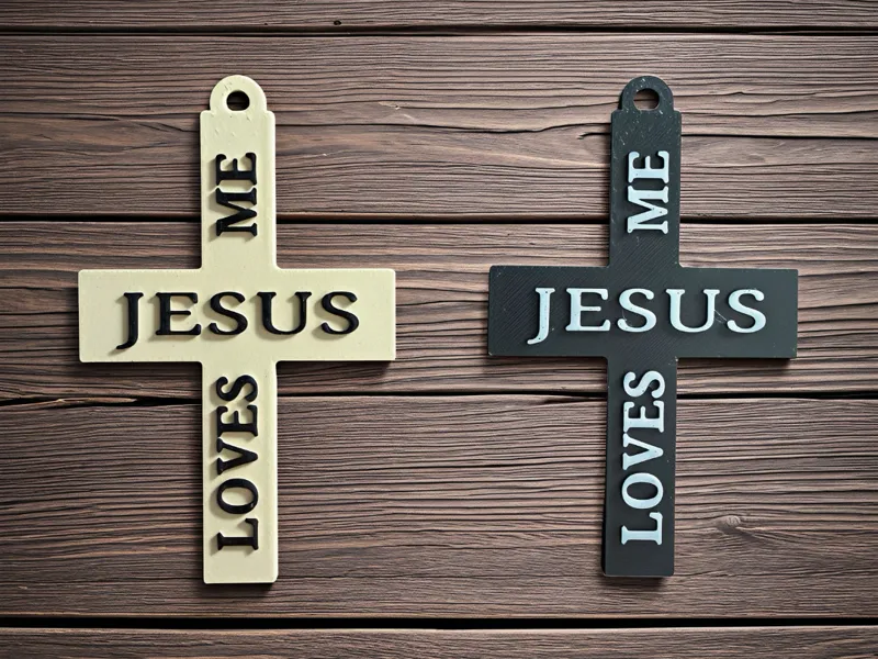 Small Cross with Jesus Loves me