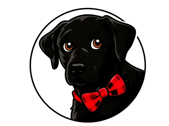 Cartoon Labrador Dog – Circular LED Lightbox