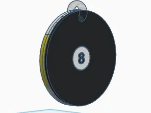 Doublesided 8 ball 9 ball key chain