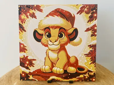 Simba from the Lion King Christmas - HueForge