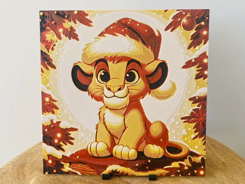 Simba from the Lion King Christmas - HueForge