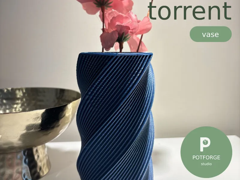 Torrent Vase | Twisted Hexagonal