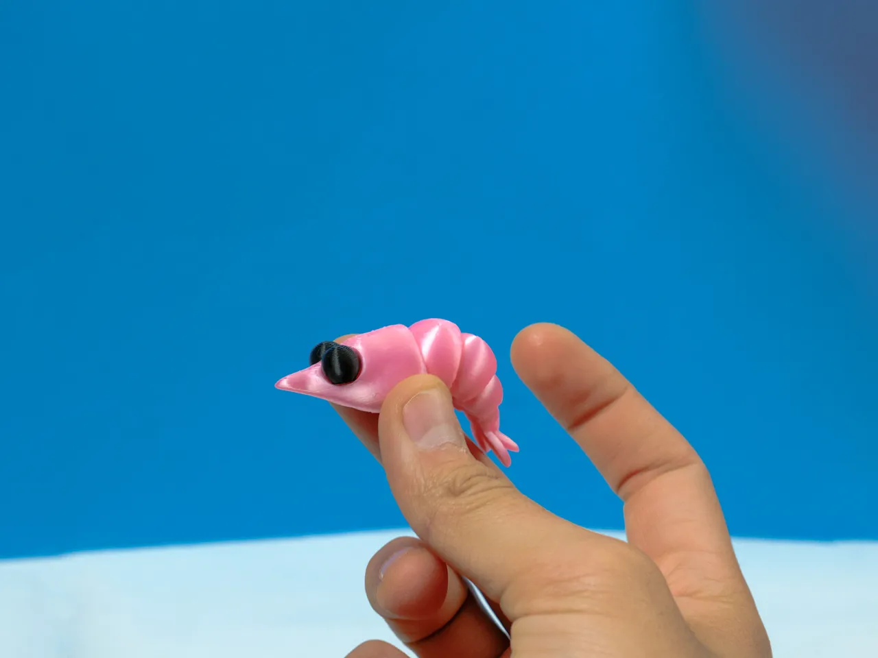 flexi shrimp & Keychain - No Supports view 2