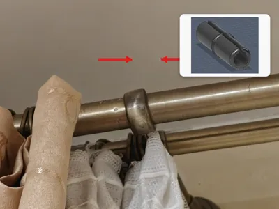 Curtain rod connector parametric