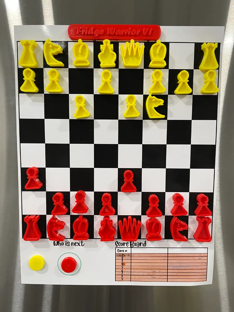 Fridge Warrior V1 Magnetic Chess Set