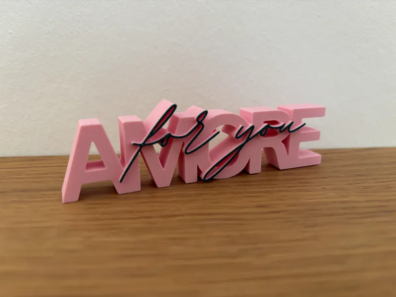 Amore for You Schriftzug modern Deko