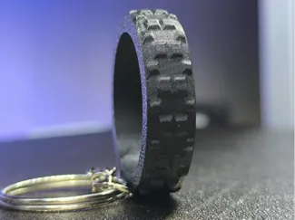 Dirt Bike Wheel Keychain