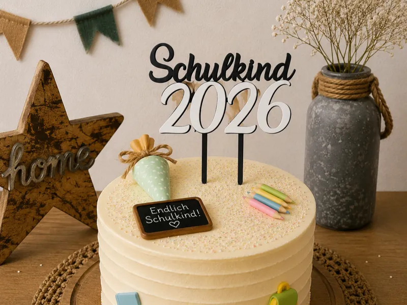 Schulkind 2026 "Cake Topper" " Torten Topper"