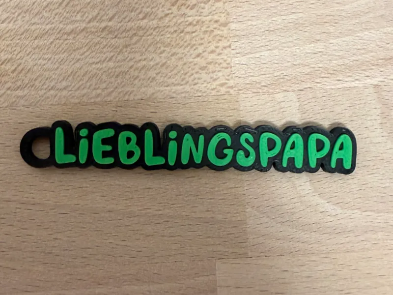 Lieblingspapa – 3D-gedruckter Schlüsselanhänger