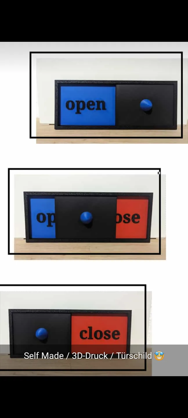 Türschild Open / Close