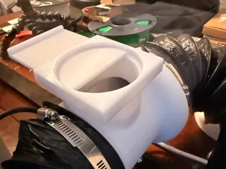 Printer Enclosure Exhaust Tee Blast-Gate Air Inlet
