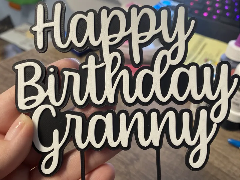 Happy Birthday Granny Cake Topper