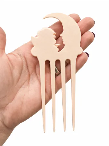 Letrero o emblema decorativo: Moon Rose Elegant Hair Comb — vista de referencia 5