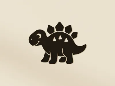 Kids Stegosaurus Dino Wall Art Print