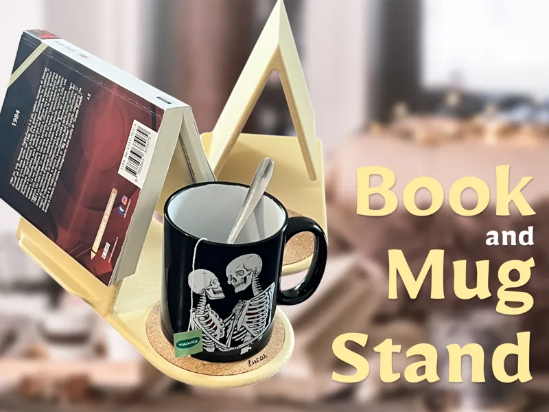 Dual-Purpose Book and Mug Stand