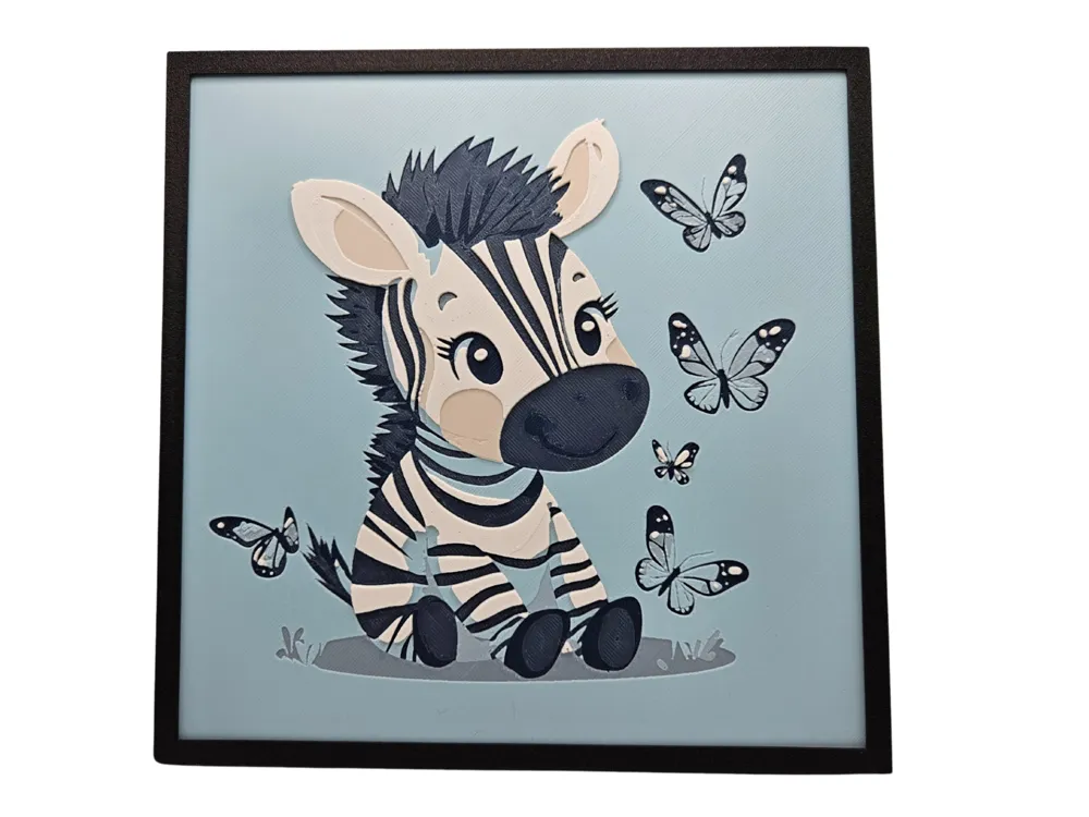 Zebra and Butterflies